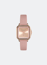 Jam Tangan Olivia Burton Grosvenor Blush & Mellow Rose Leather Strap Watch 28mm - 24000122