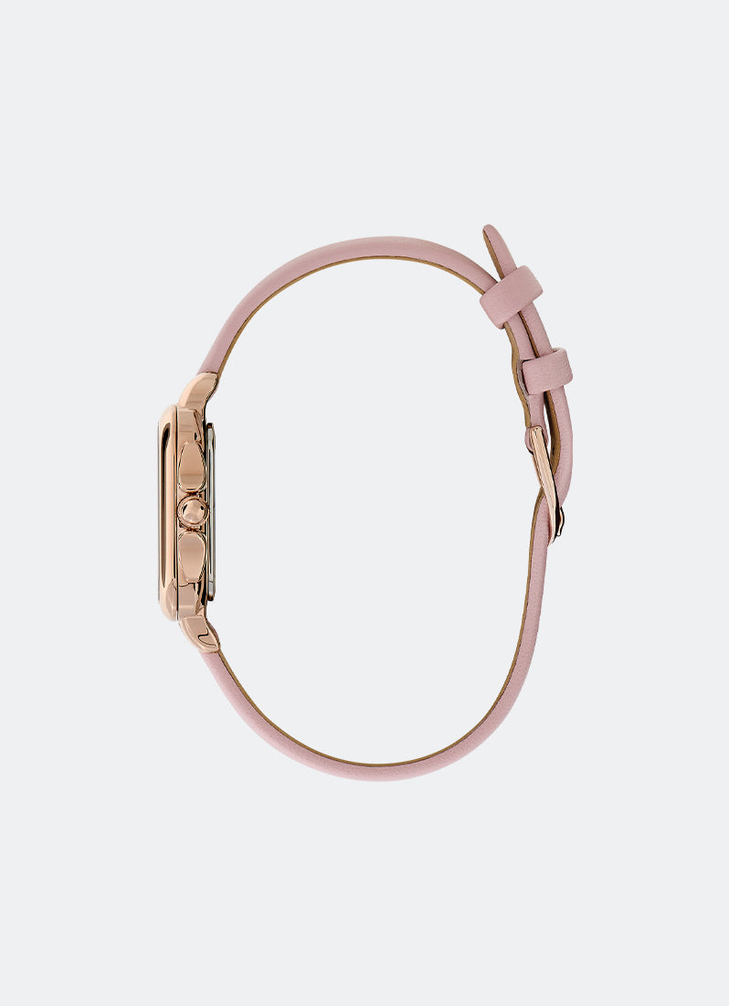 Jam Tangan Olivia Burton Grosvenor Blush & Mellow Rose Leather Strap Watch 28mm - 24000122