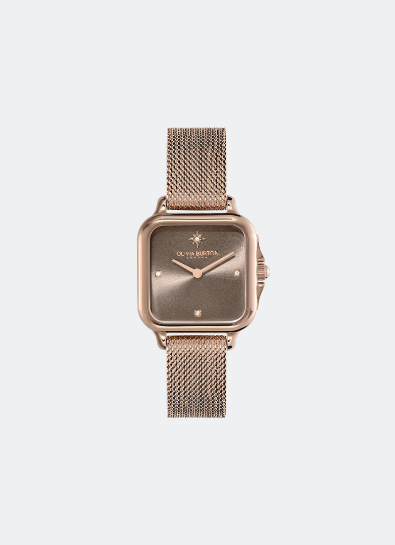 Jam Tangan Olivia Burton Grosvenor Mushroom Dial Bracelet Watch 28mm - 24000088