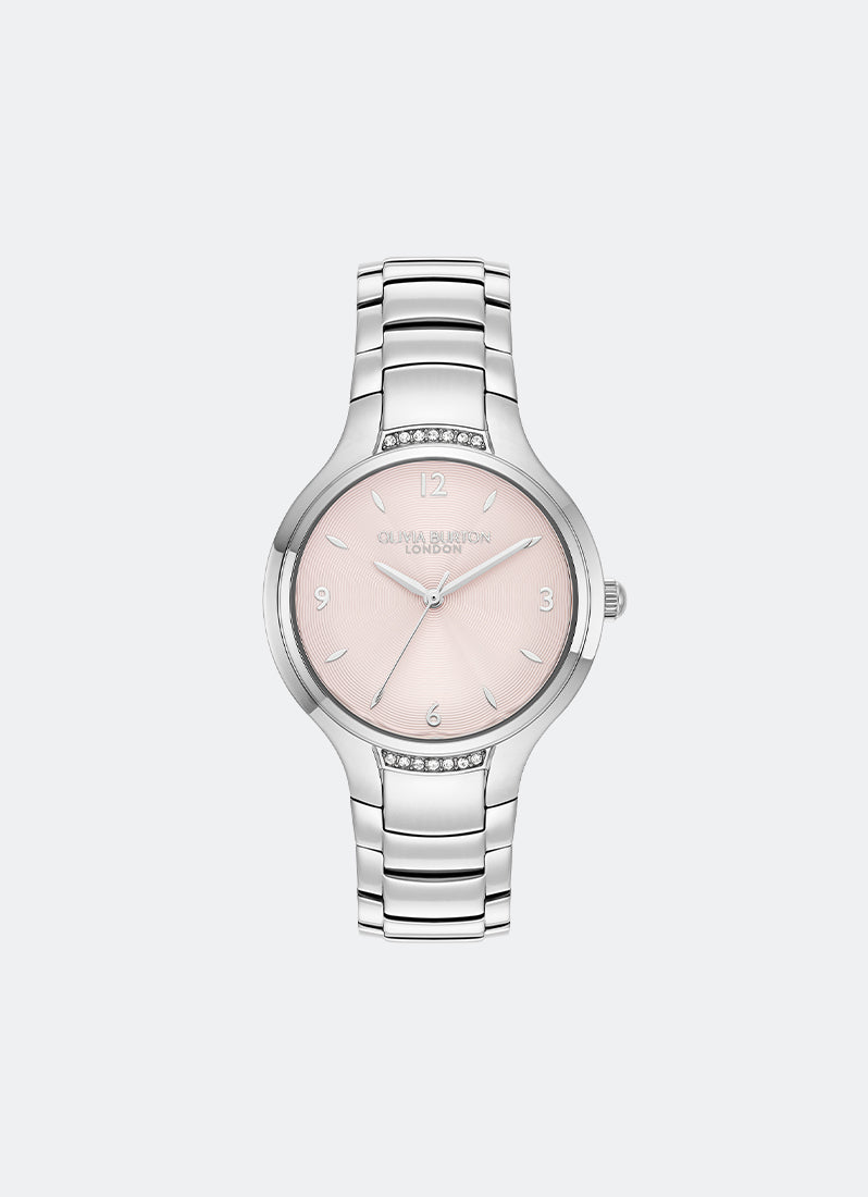 Jam Tangan Olivia Burton Lea Light Blush & Silver Bracelet Watch 34mm - 24000208