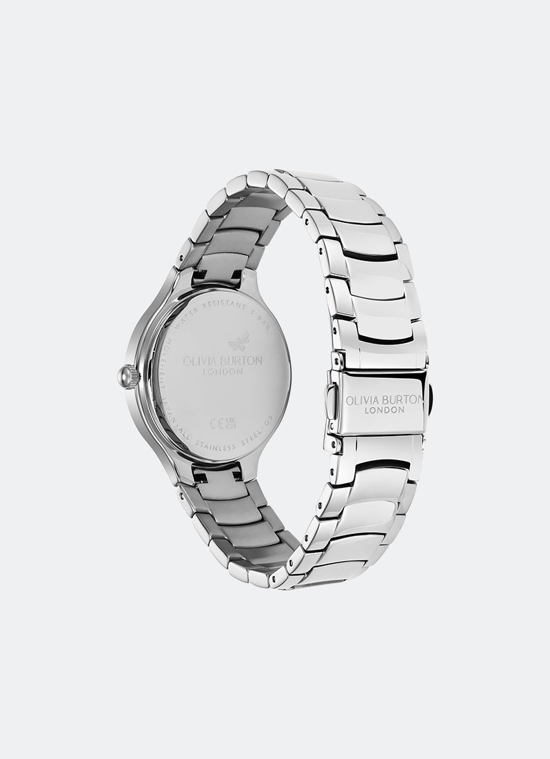 Jam Tangan Olivia Burton Lea Light Blush & Silver Bracelet Watch 34mm - 24000208
