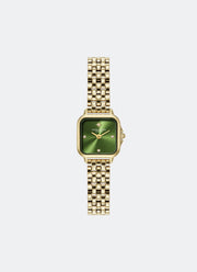 Jam Tangan Olivia Burton Modern Classic Mini Grosvenor Deep Grass Green Sunray Dial, GP Case, GP Bracelet - 20mm 24000364