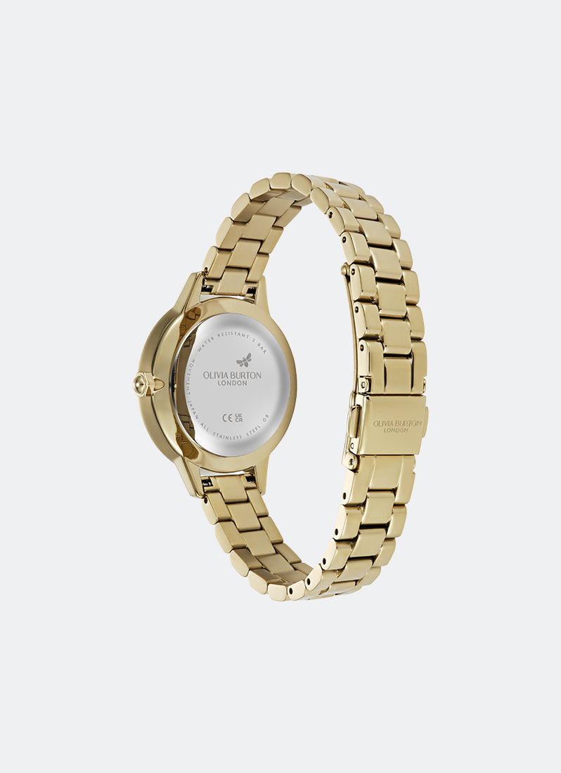 Jam Tangan Olivia Burton Modern Classics Captivate Pearlized & Crystal Dial, GP Case, GP Bracelet - 34mm 24000347