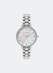 Jam Tangan Olivia Burton Modern Classics Captivate Pearlized & Crystal Dial, SS Case, SS Bracelet - 34mm 24000346