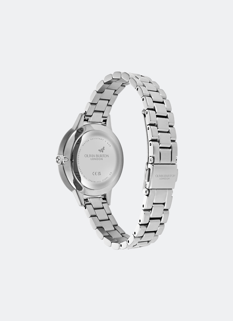 Jam Tangan Olivia Burton Modern Classics Captivate Pearlized & Crystal Dial, SS Case, SS Bracelet - 34mm 24000346