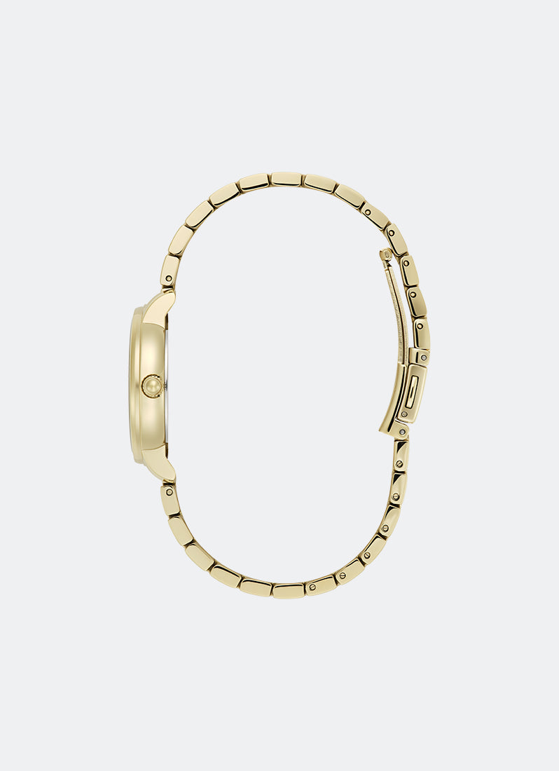 Jam Tangan Olivia Burton Modern Classics Westbourne Champagne Sunray Textured Dial, GP Case, GP Bracelet - 30mm 24000350