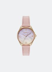 Jam Tangan Olivia Burton Signature Azure Lavender Tone Sunrise Ombre Dial, RG Case, Mellow Rose Leather - 30mm 24000338
