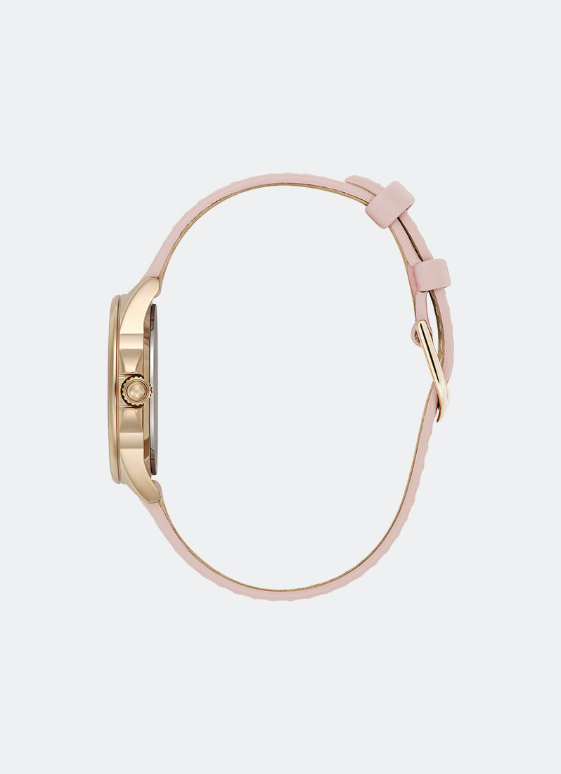 Jam Tangan Olivia Burton Signature Azure Lavender Tone Sunrise Ombre Dial, RG Case, Mellow Rose Leather - 30mm 24000338