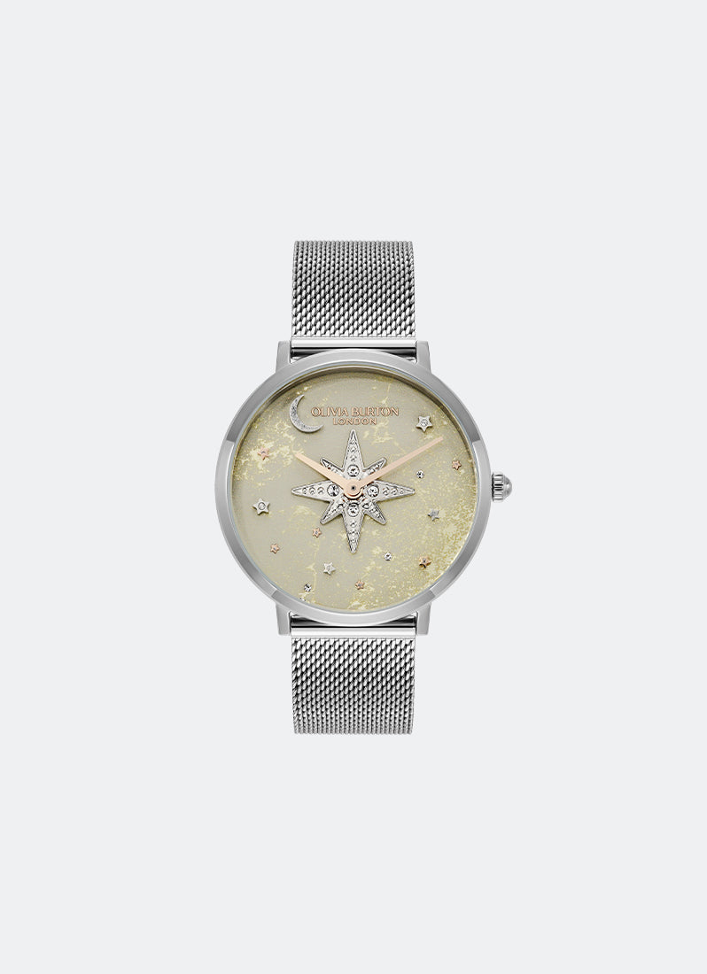 Olivia Burton Signature Celestial Nova Grey Nebulae & RG Dial, SS Case, SS Mesh 35mm Front 24000322