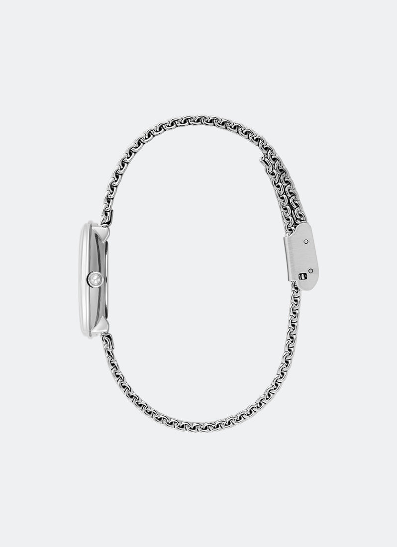 Jam Tangan Olivia Burton Signature Charing Silver Mesh 28mm 24000286