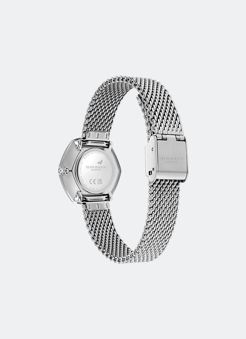 Jam Tangan Olivia Burton Signature Charing Silver Mesh 28mm 24000286 1