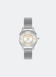 Jam Tangan Olivia Burton Signature Sunburst Texture Silver White Sunray Dial with SS 30mm - 24000212
