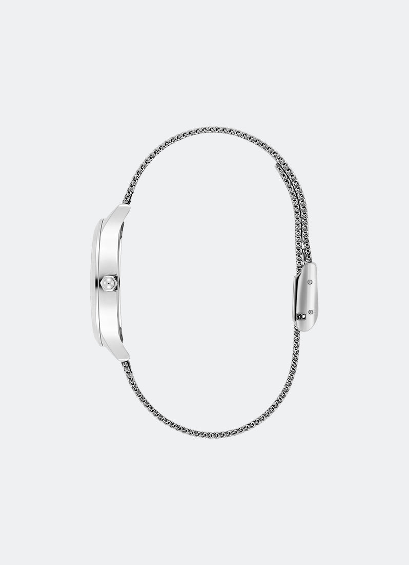 Jam Tangan Olivia Burton Signature Sunburst Texture Silver White Sunray Dial with SS 30mm - 24000212
