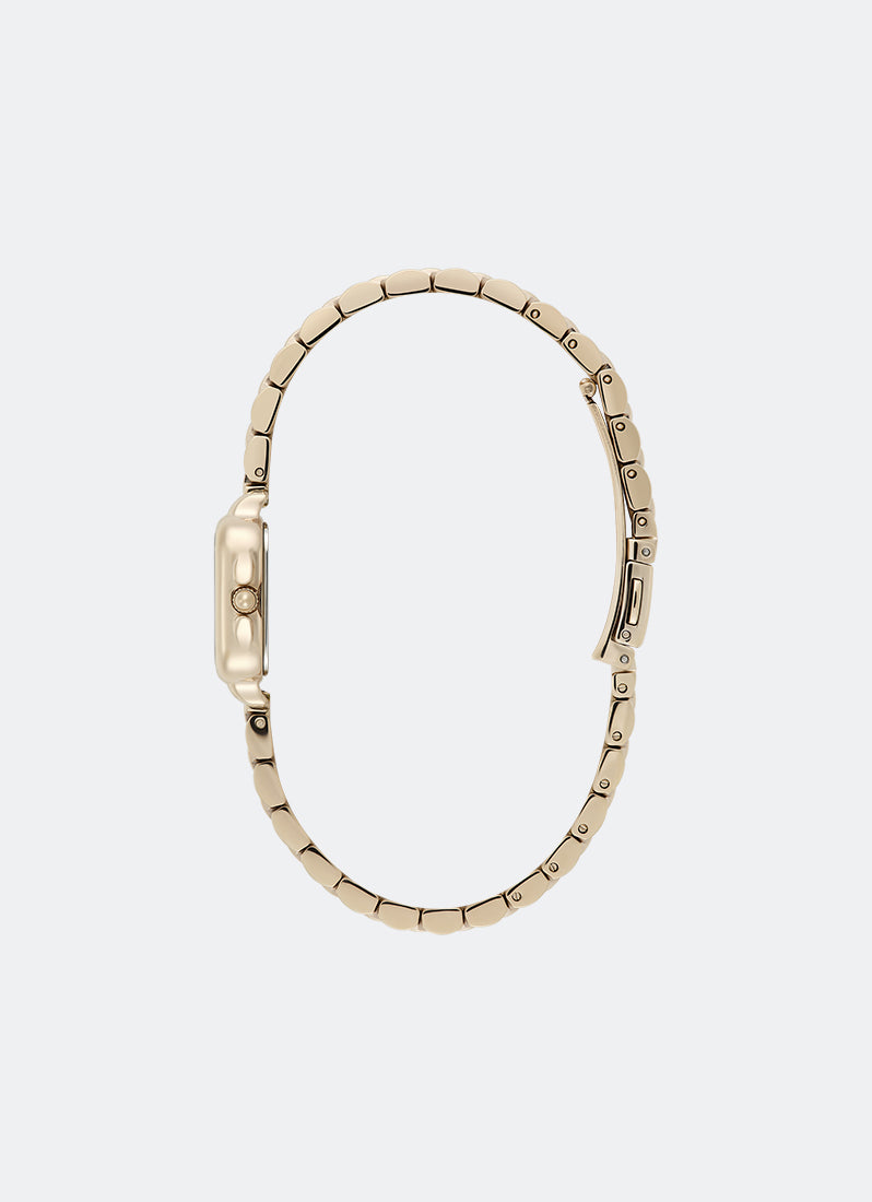 Jam Tangan Olivia Burton Soft Square Earl Grey Dial with North Star Details 5 Link Bracelet 20mm - 24000256
