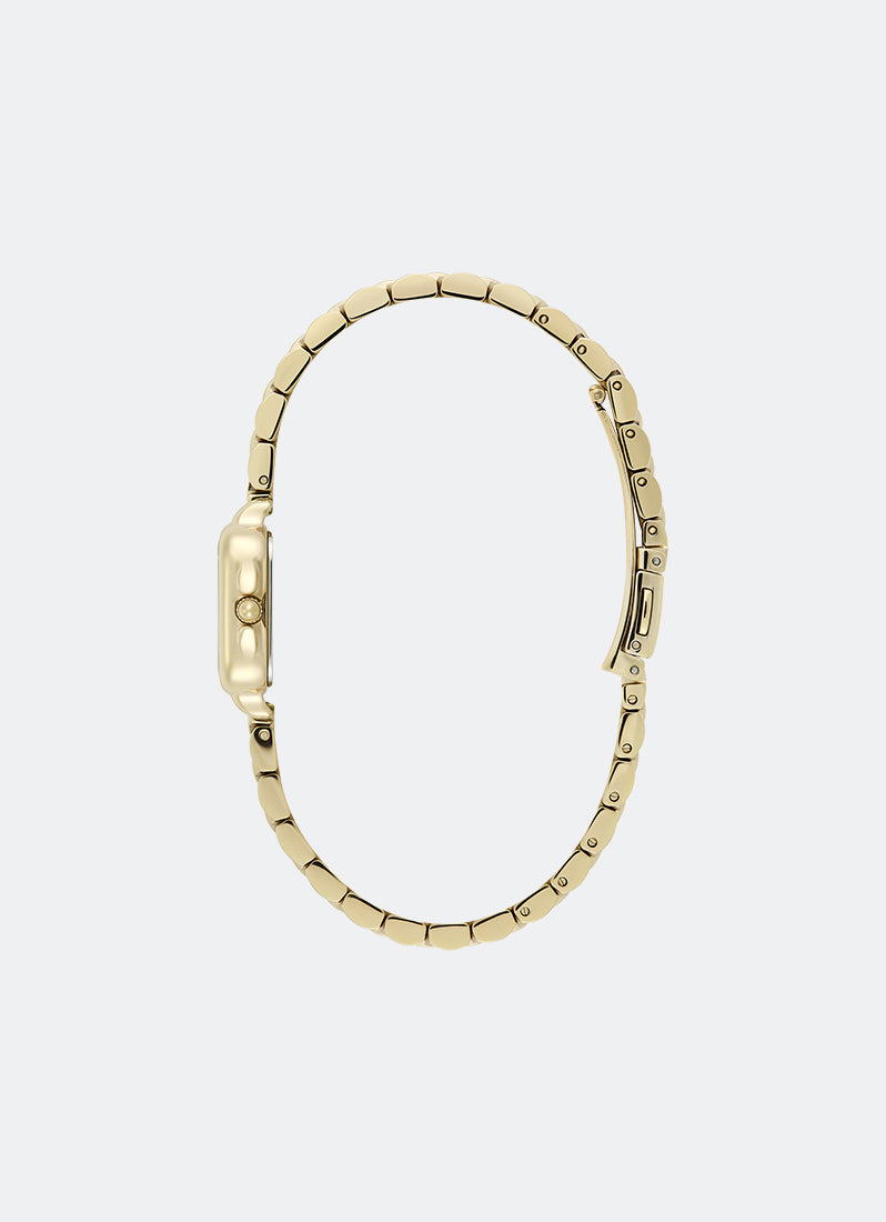 Jam Tangan Olivia Burton Soft Square Ivory Dial with North Star Details 5 Link Bracelet 20mm - 24000257