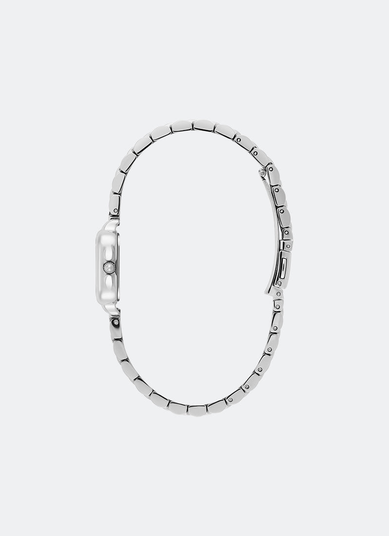 Jam Tangan Olivia Burton Soft Square Sage Green Dial with North Star Details 5 Link Bracelet 20mm - 24000255