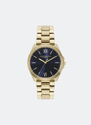 Jam Tangan Olivia Burton Sport Luxe Chiswick Navy Sunray Dial, GP Case, GP Bracelet - 36mm 24000331