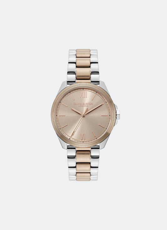 Jam Tangan Olivia Burton Sport Luxe Chiswick Trench Coat Sunray Dial, SS/RG Case, Two Tone SS/RG Bracelet - 36mm 24000334