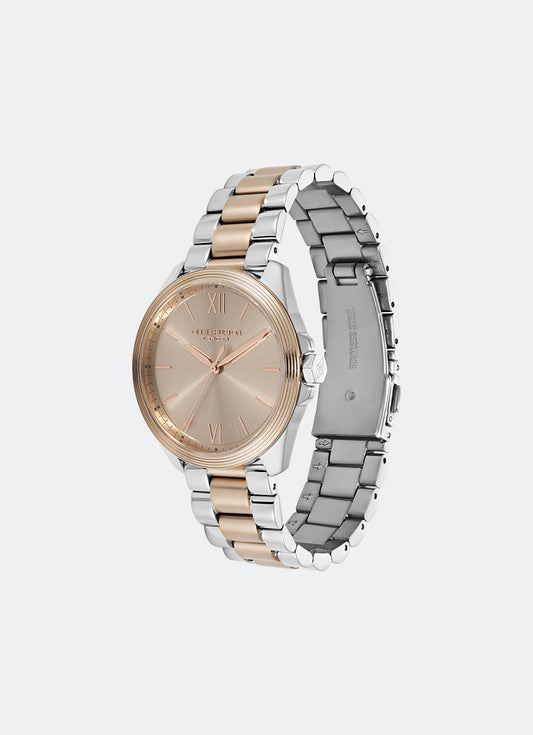 Jam Tangan Olivia Burton Sport Luxe Chiswick Trench Coat Sunray Dial, SS/RG Case, Two Tone SS/RG Bracelet - 36mm 24000334