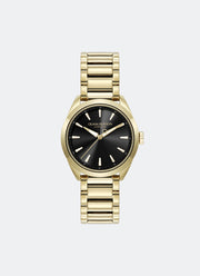 Jam Tangan Olivia Burton Sports Luxe Raven Black Dial Hex Second Hand Detail 3 Link Bracelet 34mm - 24000248