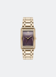Jam Tangan Olivia Burton Tank Midnight Plum Sunray Inner Frame & Powdered Centre Etched Dial RG 30 x 21mm - 24000196