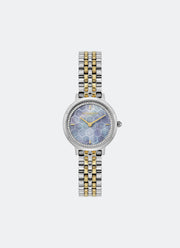 Jam Tangan Olivia Burton Ultra Slim Bee Chalk Blue Pearlised Dial 5 Link Bracelet 28mm - 24000264
