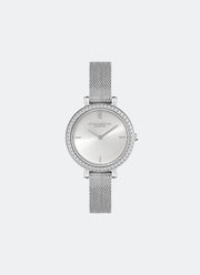 Jam Tangan Olivia Burton Vintage Bead Silver Mesh Watch 30mm - 24000160