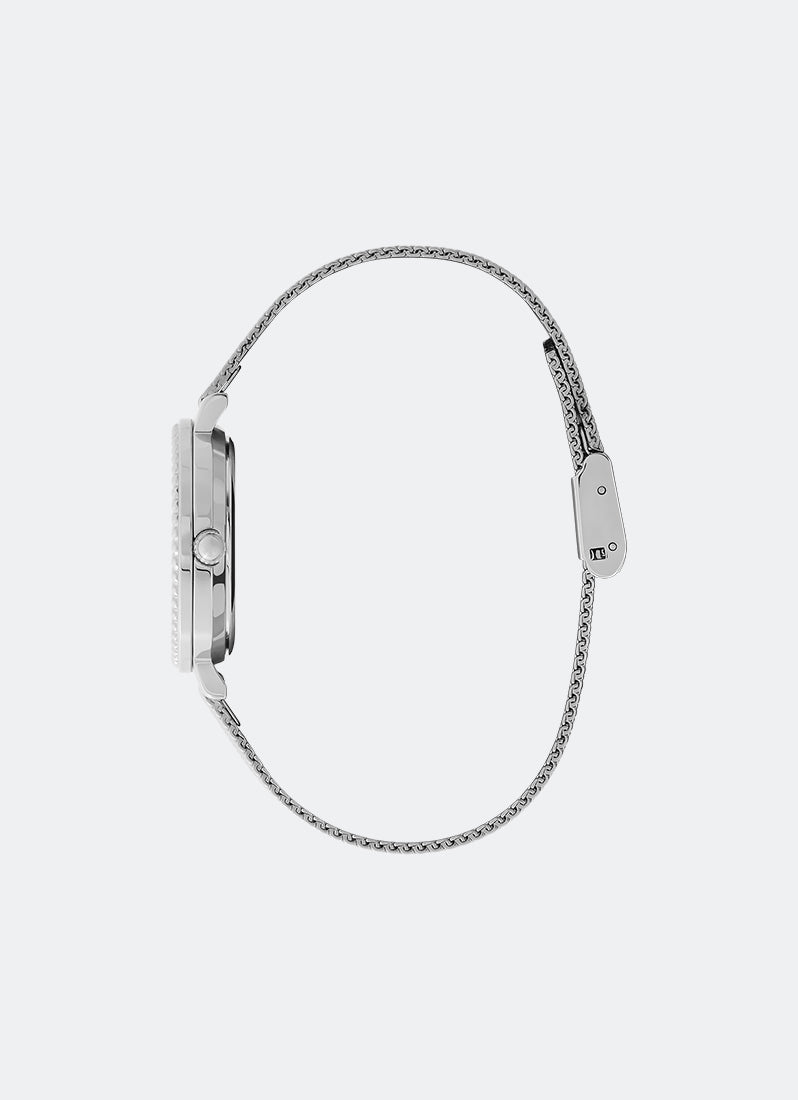 Jam Tangan Olivia Burton Vintage Bead Silver Mesh Watch 30mm - 24000160