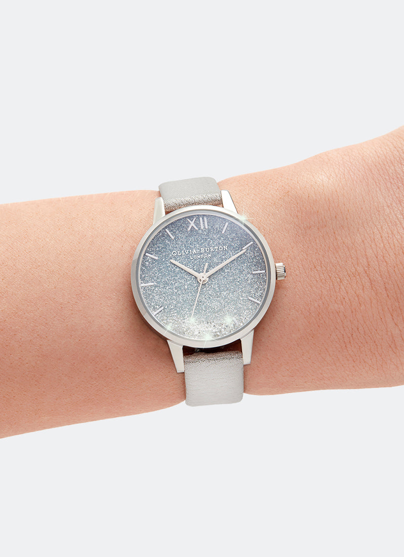 Jam Tangan Olivia Burton Wishing Waves Ombre Glitter Dial Women's Watch 30mm - OB16US42