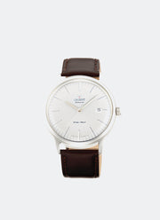Jam Tangan Orient Classic Mechanical White Dial Leather Brown 40.5mm TAC0000EW
