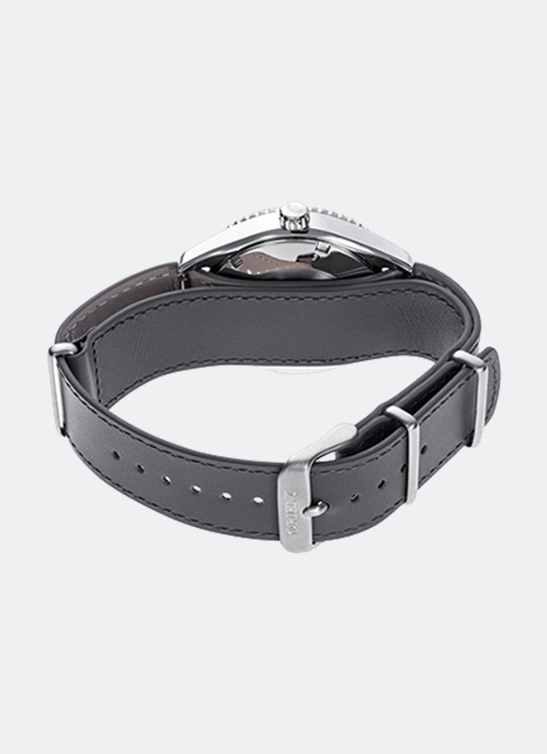 Jam Tangan Orient Mako Automatic 39.9mm Date Lilac Dial Silver Leather Purple RA-AC0Q07V