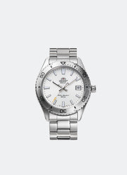 Jam Tangan Orient Mako Automatic 39.9mm Date White Dial Metal Silver RA-AC0Q03S