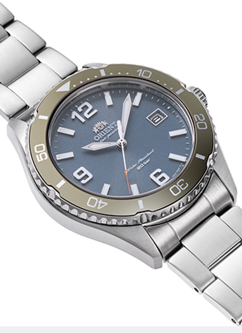 Jam Tangan Orient Sports Quartz Baby Blue Dial Metal 39.9mm RA-WJ0002L