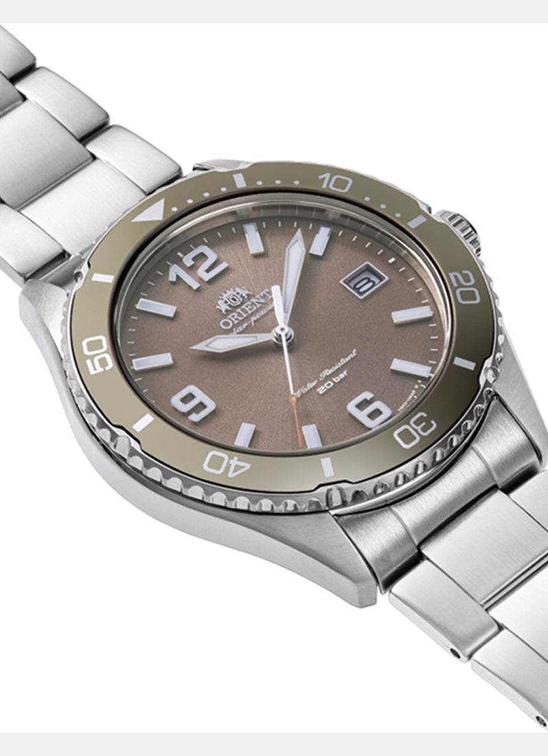 Jam Tangan Orient Sports Quartz Cocoa Brown Metal 39.9mm RA-WJ0004Y