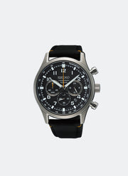 Jam Tangan Seiko Conceptual Men Black Dial Silver Nylon - 43mm SSB449