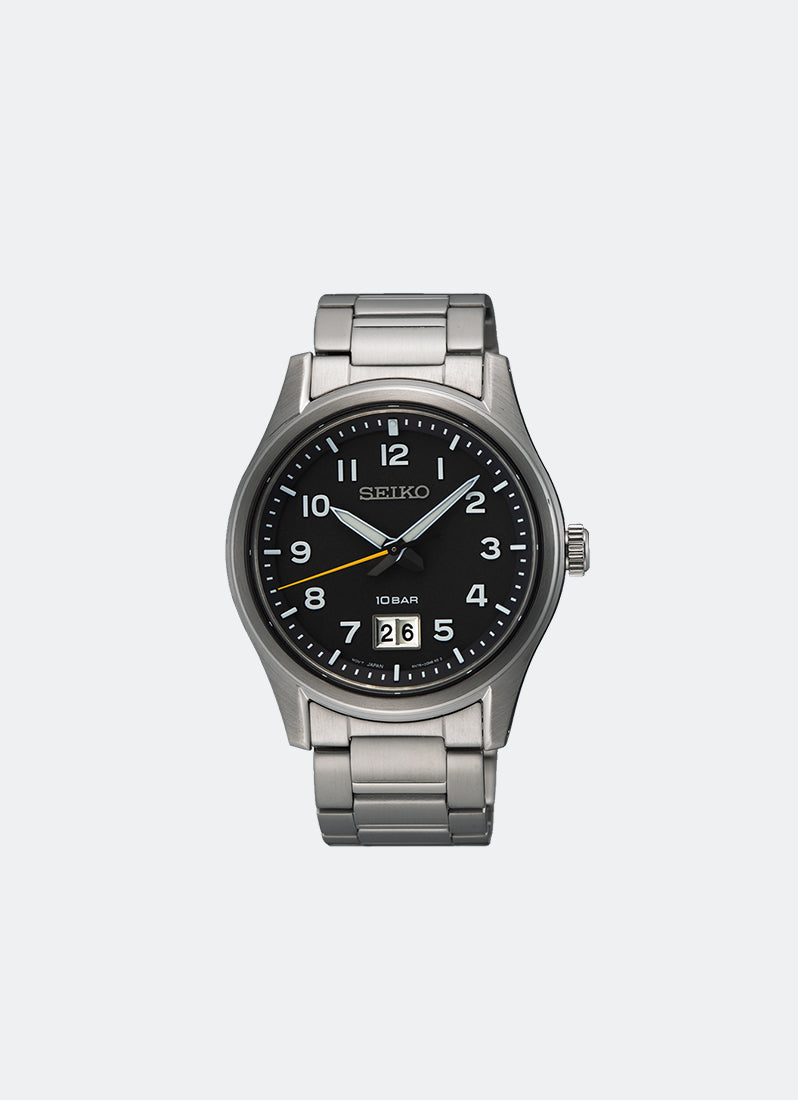 Jam Tangan Seiko Conceptual Men Black Dial Silver Stainless steel 39.5mm - SUR569