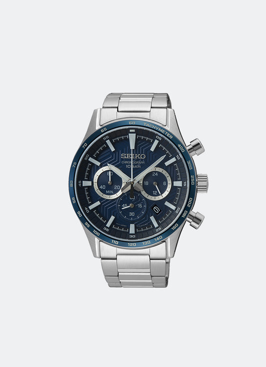 Jam Tangan Seiko Conceptual Men Blue Dial Silver Stainless steel 43mm - SSB445