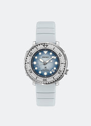 Jam Tangan Seiko Prospex Automatic Men Blue Dial Silver Silicone 43.2mm SRPG59K1