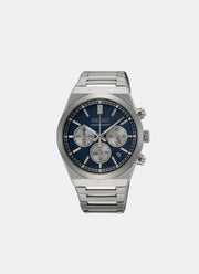 Jam Tangan Seiko Seiko Essential Quartz Men Blue Dial Silver Bracelet 40mm SSB453P1
