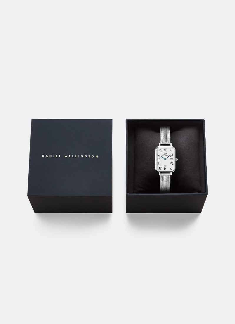 Jam Tangan Daniel Wellington Quadro Sterling Roman Numerals Date (20x26) DW00100863