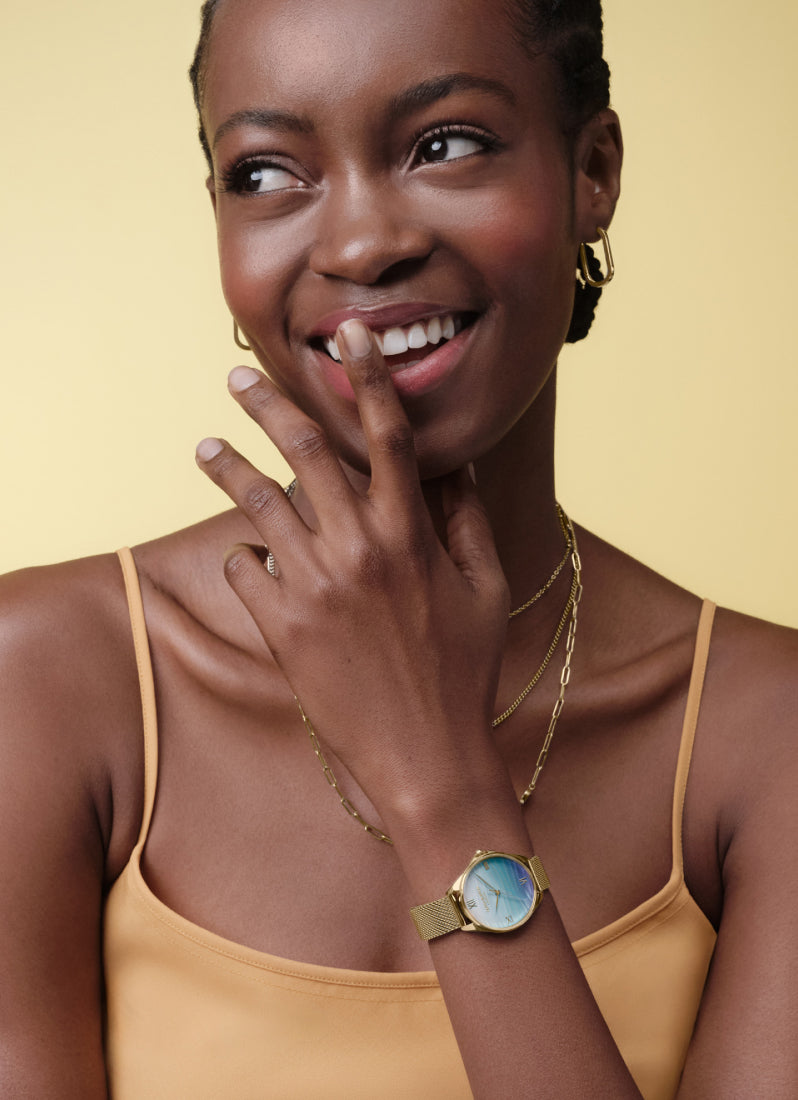 Olivia Burton Signature Azure Blue Tone Water Inspired Dial