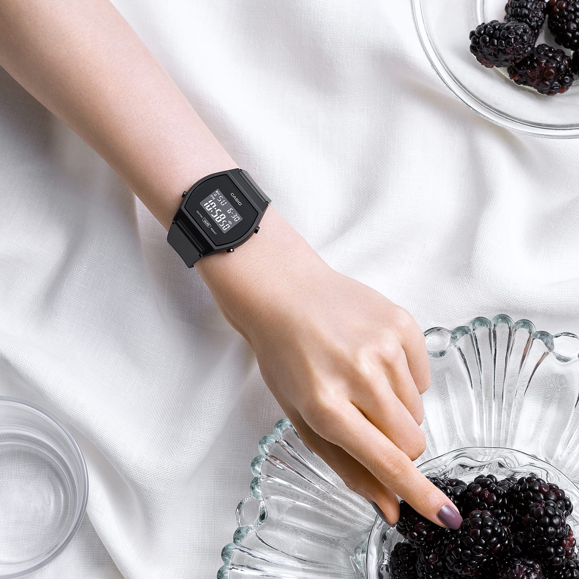 Casio Digital Black Resin Strap 35mm Unisex