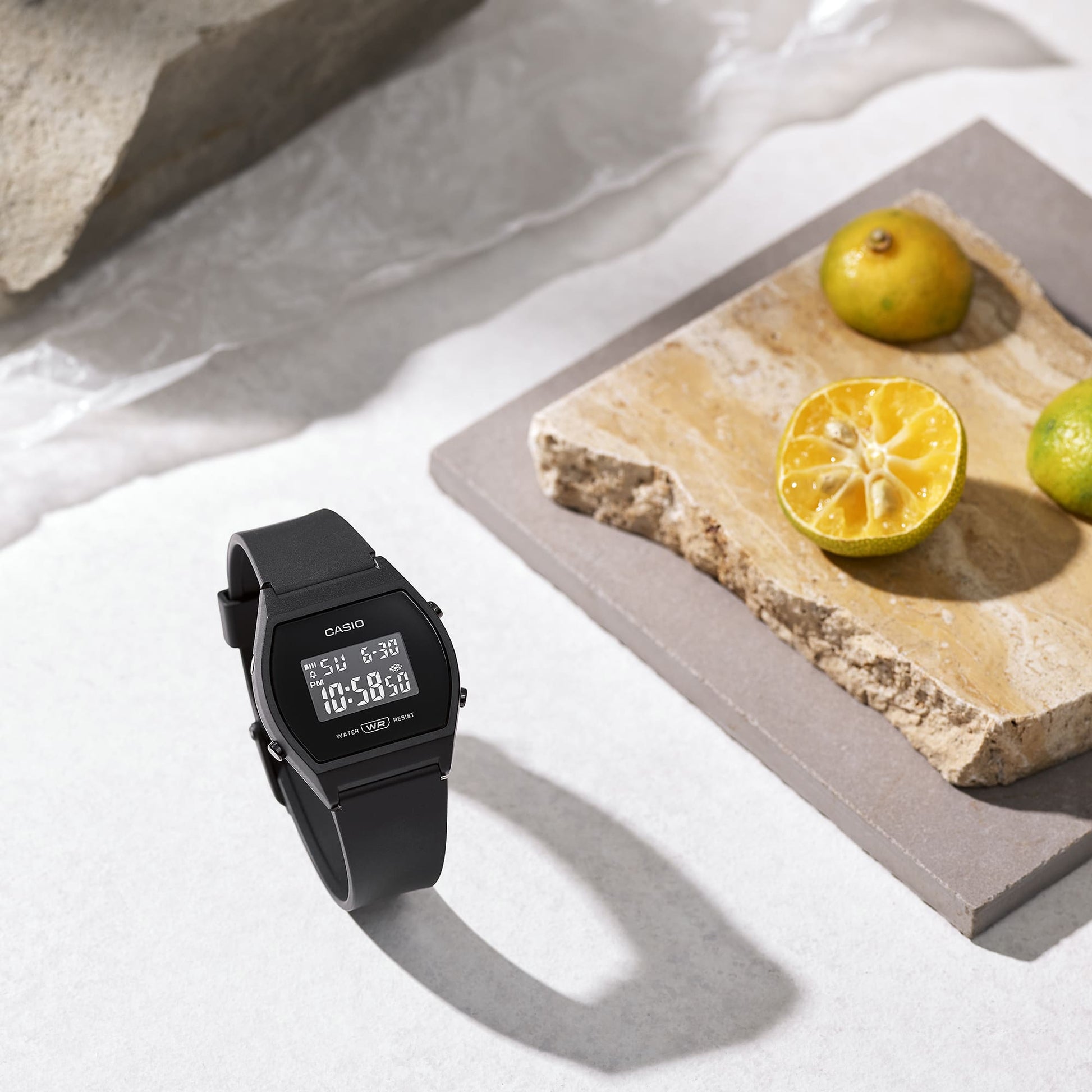 Casio Digital Black Resin Strap 35mm Unisex