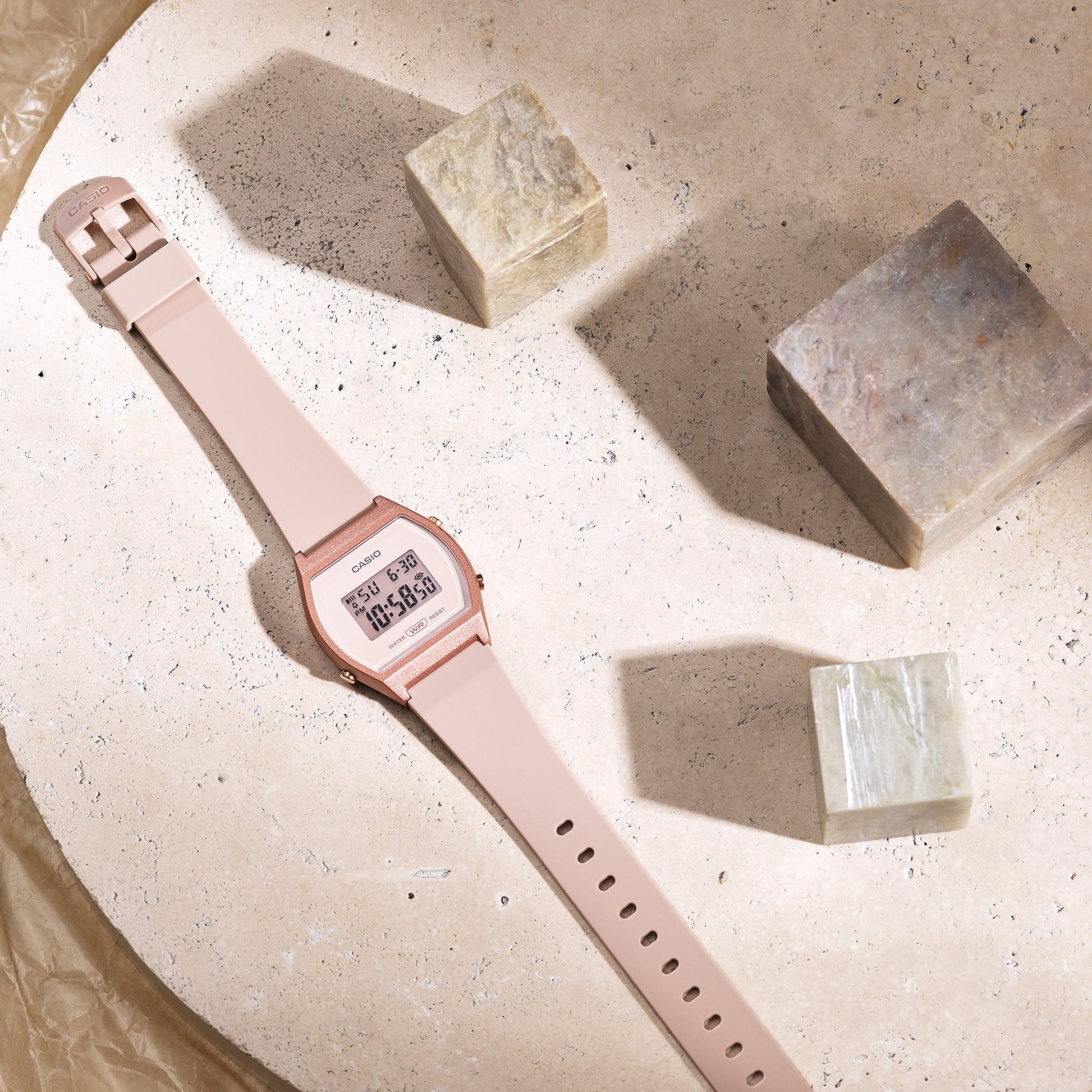 Casio Digital Pink Resin Strap 35mm Unisex