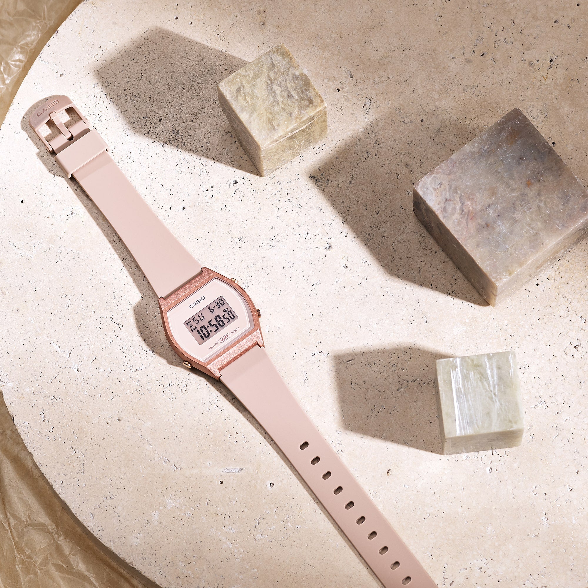 Casio Digital Pink Resin Strap 35mm Unisex