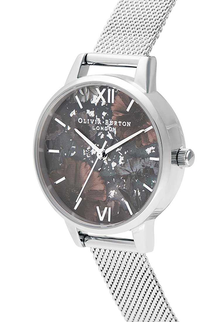 Celestial Demi Dial Black & Silver Mesh - OB16GD23