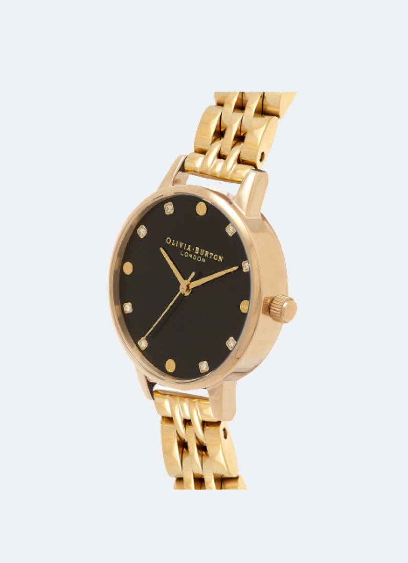 Black & Gold Bracelet Watch 30mm - OB16SE17