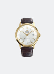 Classic Mechanical Men White Dial with Gold indexes Gold Stainless Steel Brown Leather - 40.5 mm