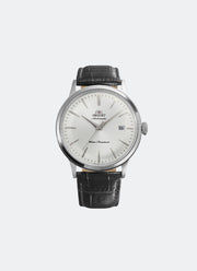 Classic Mechanical Men White Dial with Silver indexes Silver Stainless Steel Black Leather - 40.5 mm