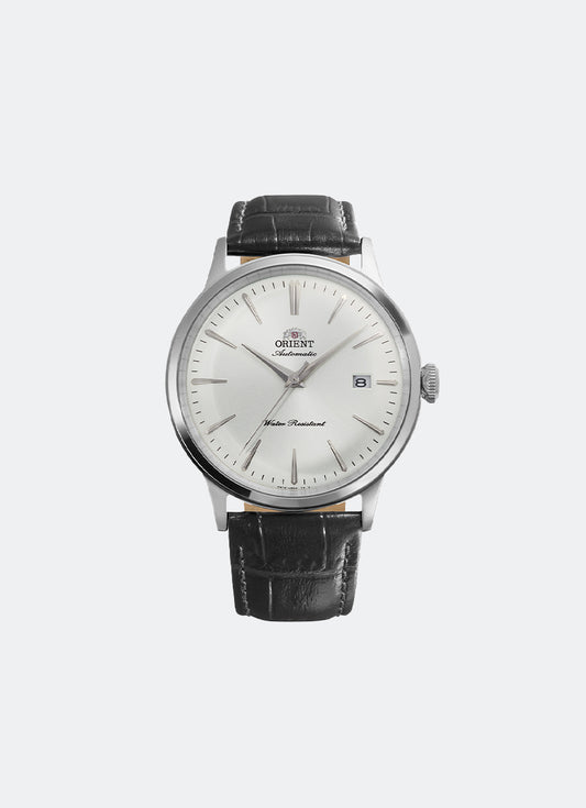 Classic Mechanical Men White Dial with Silver indexes Silver Stainless Steel Black Leather - 40.5 mm